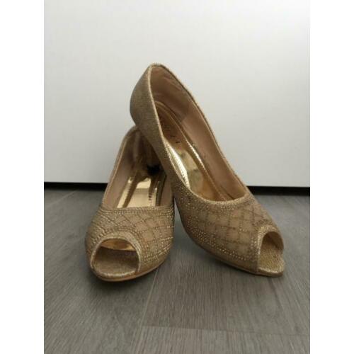Pumps met open teen, maat 41