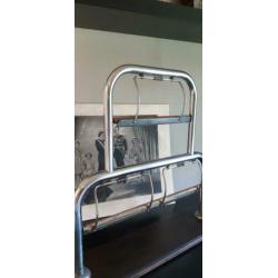 Dubbele chromen Winkel toonbank papierrolhouder jaren '50