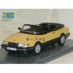 Neo. Saab 900 cabrio geel 1985 resin schaal 1:43 cabriolet