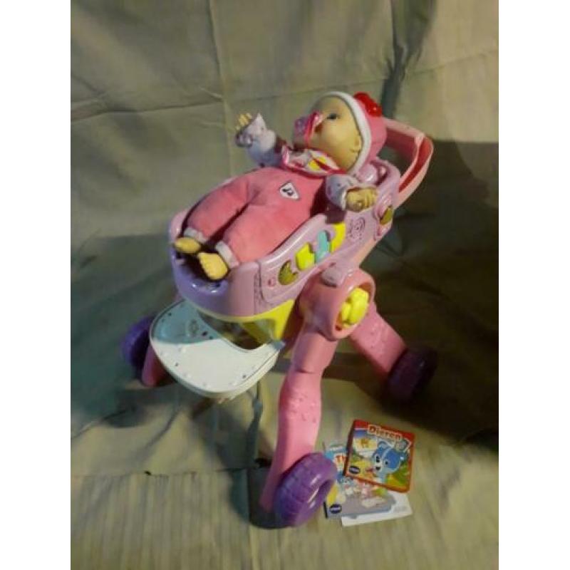 Vtech praat met mij pop met poppenwagen 3 in 1