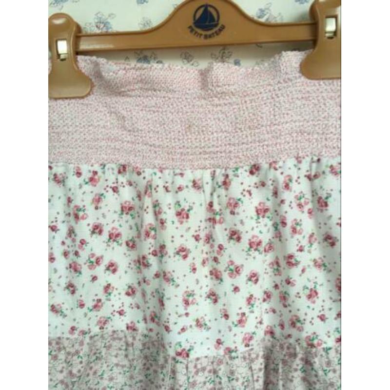H&M lange Holly Hobby rok bloemetjes stroken 7-8 128