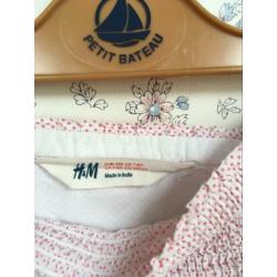 H&M lange Holly Hobby rok bloemetjes stroken 7-8 128