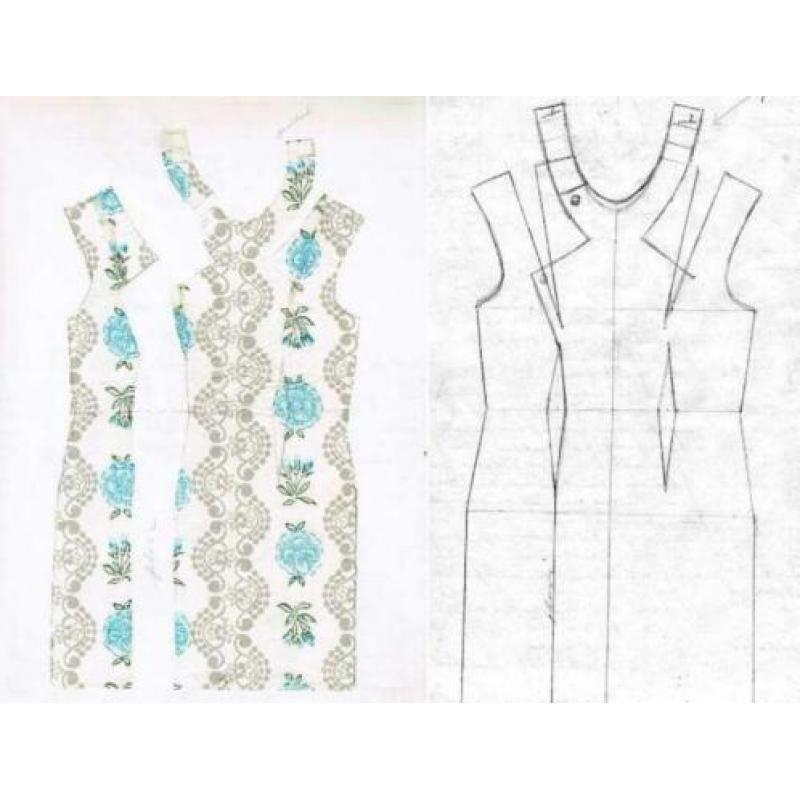 Retro Naai en knutsel voeringstof nr 2563 licht blauw