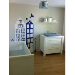 Complete babykamer | commode | kast | ledikant | wit modern