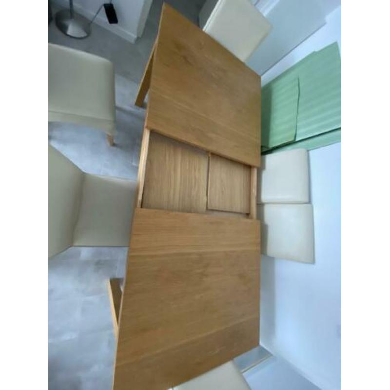 Uitbreidbare Eettafel met 6 stoelen