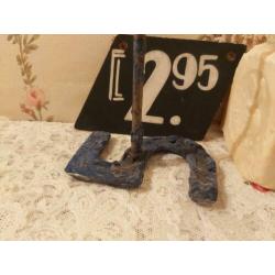 Oude merkstempel. "Nummer 5- blauw".