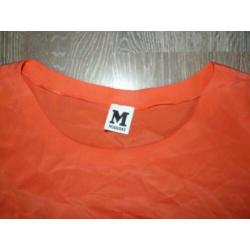 Voorjaar 100% zijden oranje tuniek blouse Missoni L 42 44