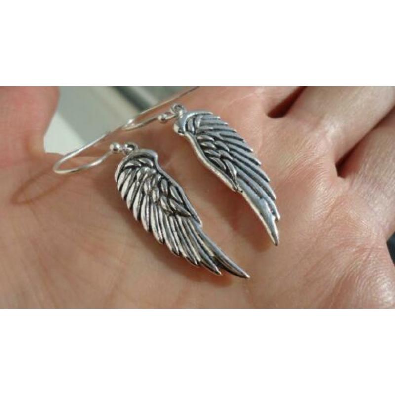 925 zilver / zilveren oorbellen vleugels / wings - Vanoli