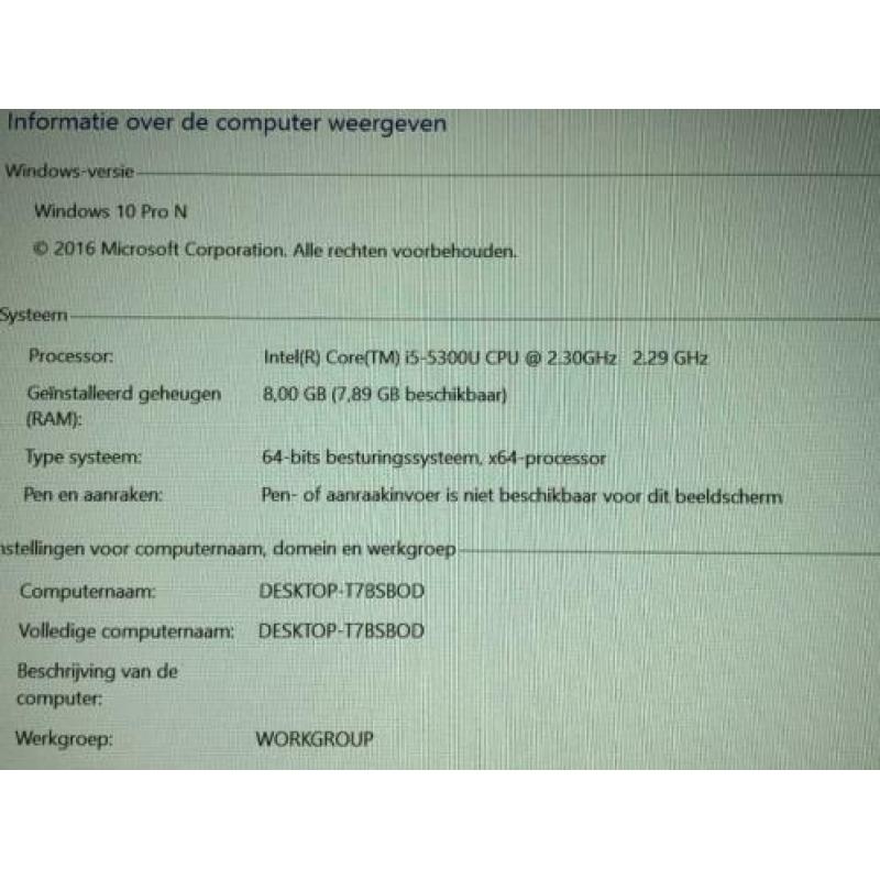 Dell Latitude E7450, i5-5300u, 2,3GHz-2,7, 8 GB, 128 GB SSD.