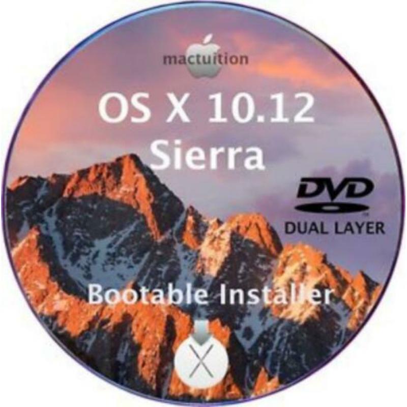 Installeer MacOS Sierra 10.12.6 via DVD zonder USB OSX OS X