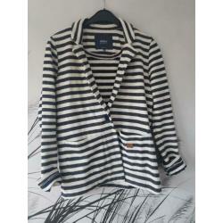 Only blazer Donkerblauw wit gestreept maat S 36 zara colbert