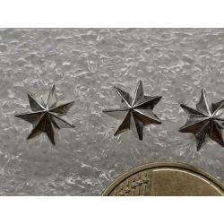 4 stuks Zilverkleurige miniatuur sterren voor op de baton