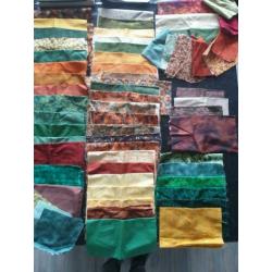 Partij 6 met nieuwe quiltstoffen.Reststoffen gratis mee
