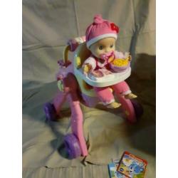 Vtech praat met mij pop met poppenwagen 3 in 1
