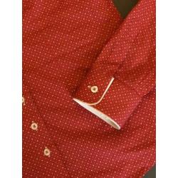 Cavalaro Napoli blouse rood met witte print (maat 36)