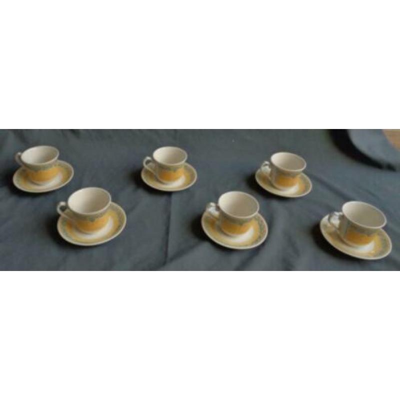 CHURCHILL PORTS OF CALL 6x koffie kop en schotel H7,5xO8,5cm