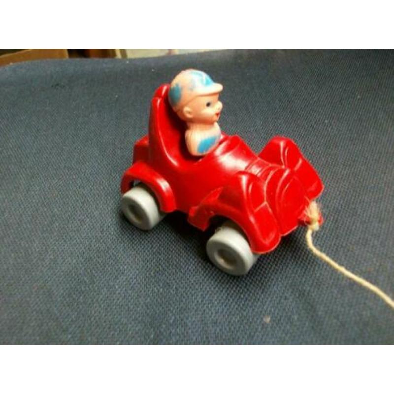 Plastic auto met bewegende bestuurder made in w. Germany fle