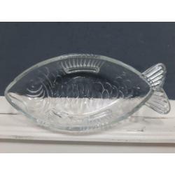 Vis en schelp schaal, glas