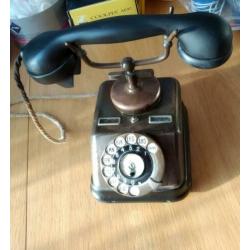 Nostalgisch messing bakeliet met draaischrijf telefoon 25.-