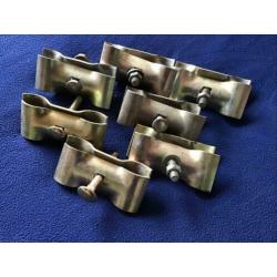 Bouwhekklemmen 7 stuks (zo goed als nieuw) afm. 13x5,5cm