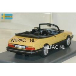 Neo. Saab 900 cabrio geel 1985 resin schaal 1:43 cabriolet
