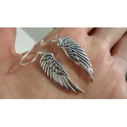 925 zilver / zilveren oorbellen vleugels / wings - Vanoli