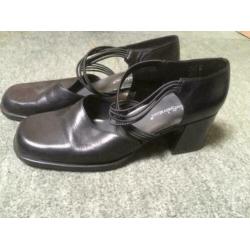 Emilio Salvatini sandalen, kleine hak, zwart, dames, schoen