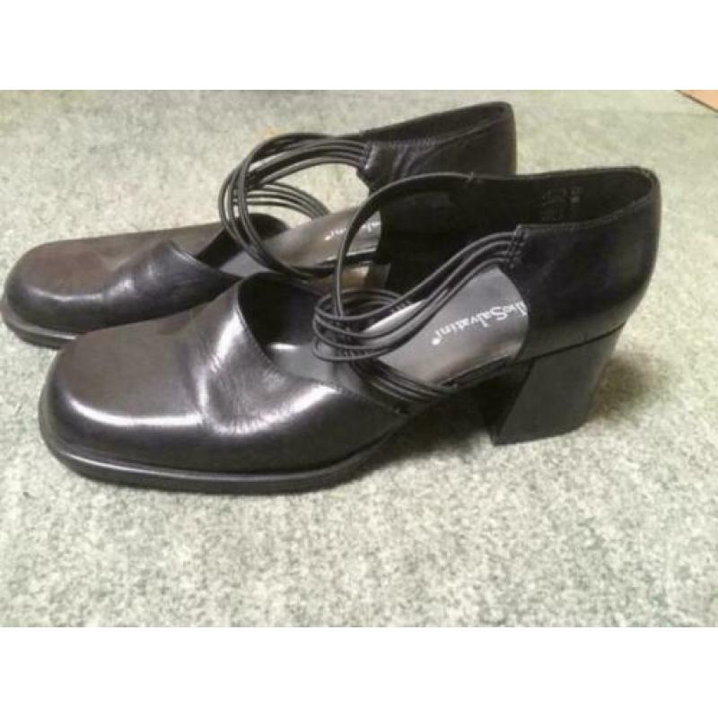 Emilio Salvatini sandalen, kleine hak, zwart, dames, schoen