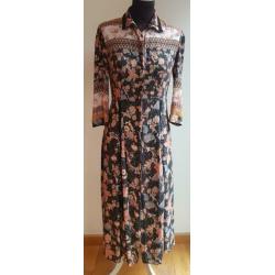 lange tuniek of jurk maxi doorknoopjurk Desigual maat 36