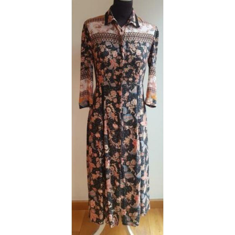 lange tuniek of jurk maxi doorknoopjurk Desigual maat 36