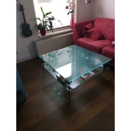 Glazen salontafel 90x90x45