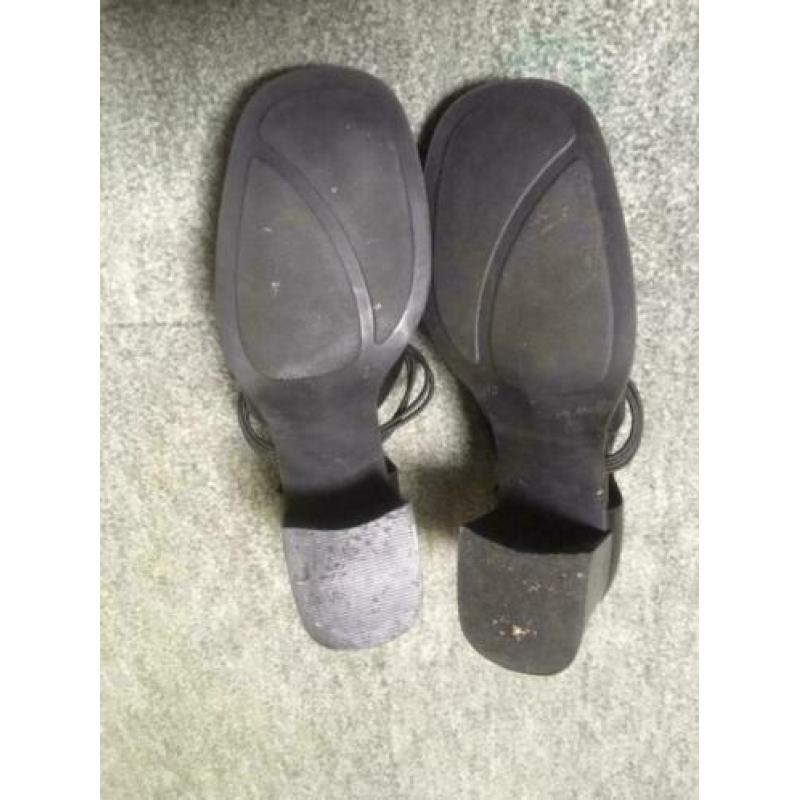 Emilio Salvatini sandalen, kleine hak, zwart, dames, schoen