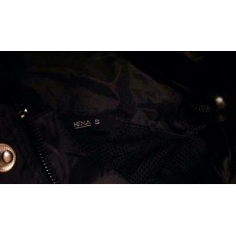 Regenpak, jas met capuchon en broek, zwart ,maat s, Hema