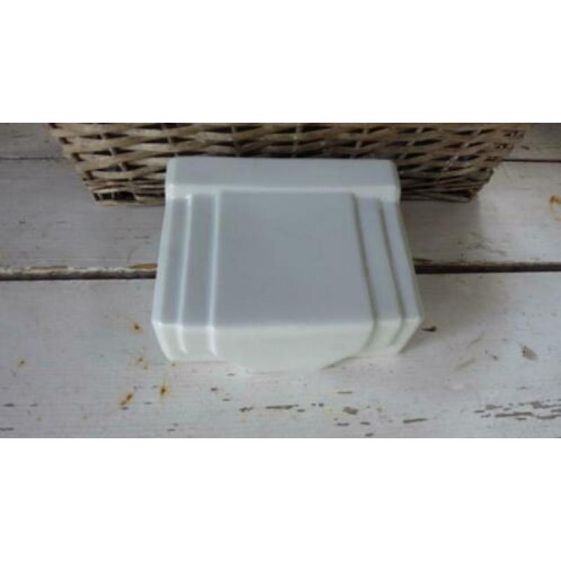 Zeldzame art deco toiletpapier/tissue houder porselein izgst