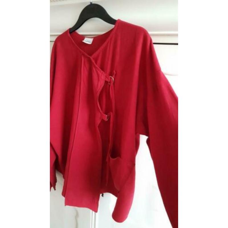 Apart rood linnen, viscose jasje van Lorelei, Completo
