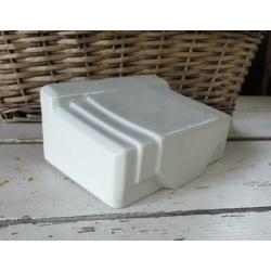 Zeldzame art deco toiletpapier/tissue houder porselein izgst