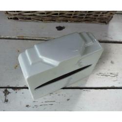 Zeldzame art deco toiletpapier/tissue houder porselein izgst