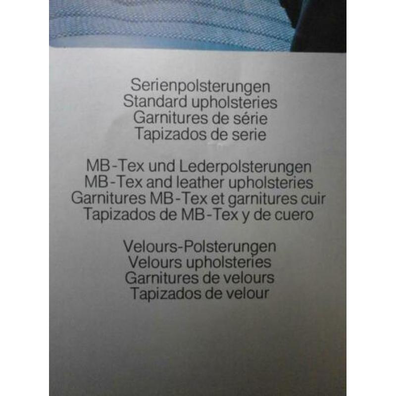 Mercedes Benz folder/Mercedes Benz bekleding folder/MB kleur