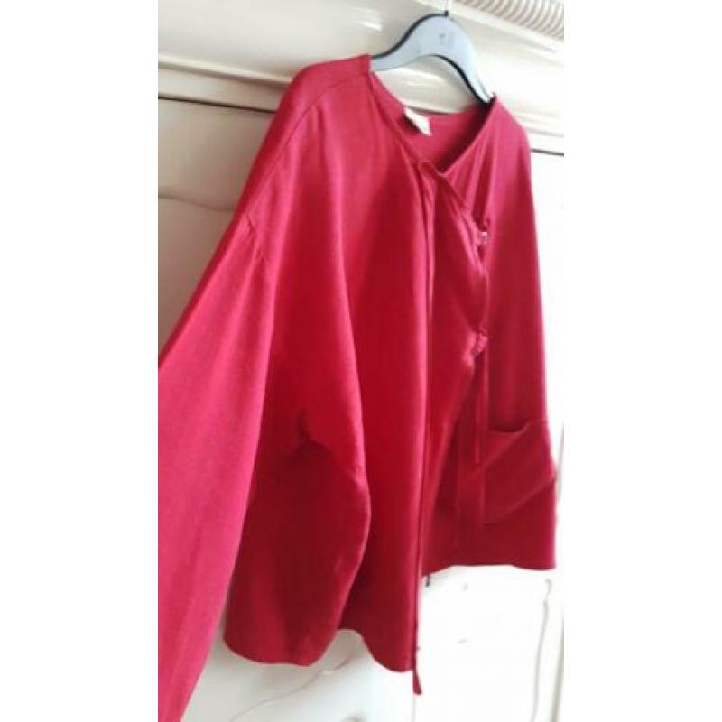Apart rood linnen, viscose jasje van Lorelei, Completo