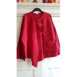 Apart rood linnen, viscose jasje van Lorelei, Completo