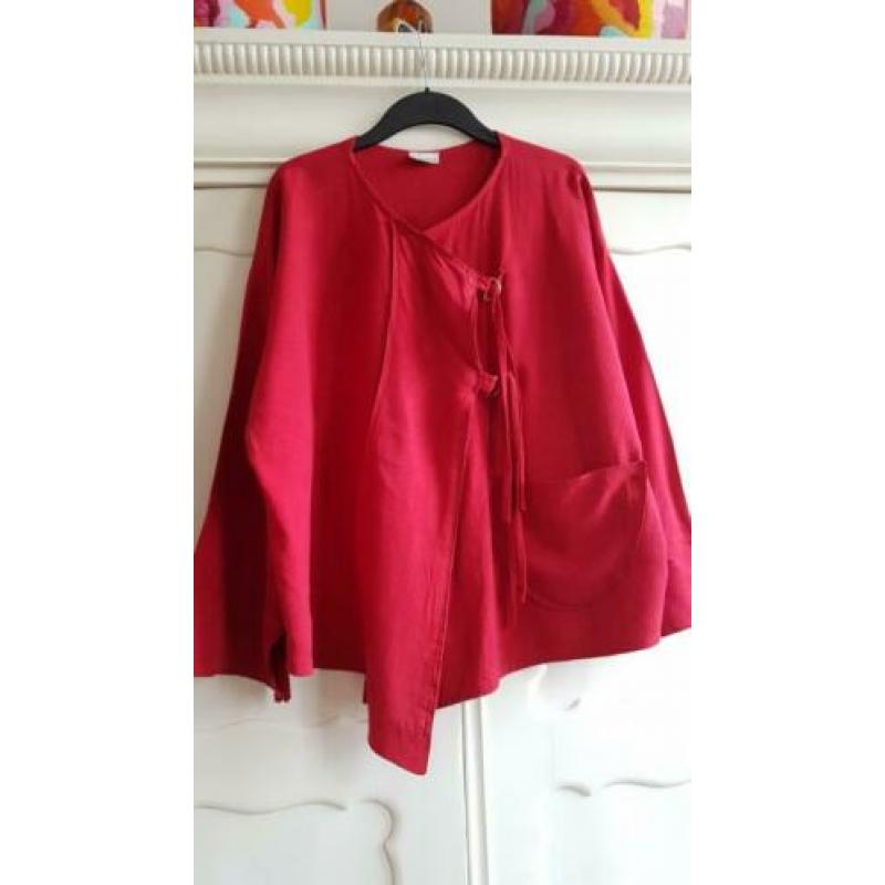 Apart rood linnen, viscose jasje van Lorelei, Completo