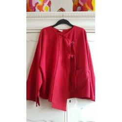 Apart rood linnen, viscose jasje van Lorelei, Completo