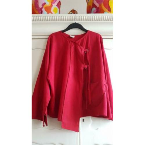 Apart rood linnen, viscose jasje van Lorelei, Completo