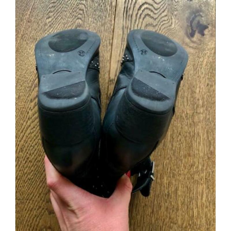 So Jamie - Zwarte leren Boots - Cowboy Biker- maat 38