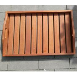 Butlertray-dienblad op onderstel teak zgan