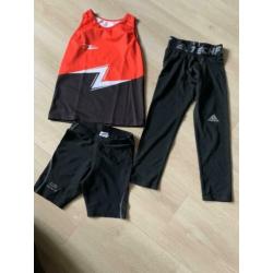 Atletiekkleding van oa Adidas; maat 122-128
