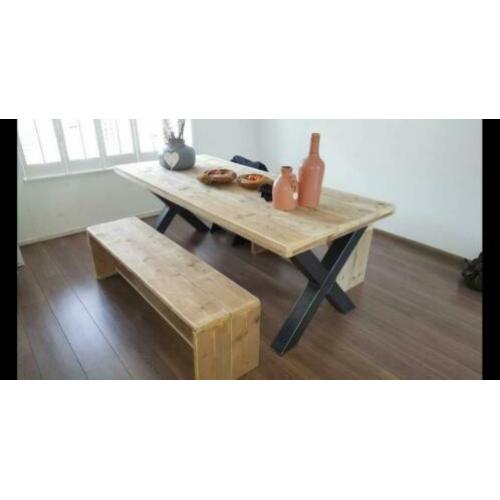Industriële onderstellen Eettafel Tafel Keukentafel Bartafel