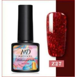 Z27 Glitter rode soak-off UV gel nieuw in verpakking