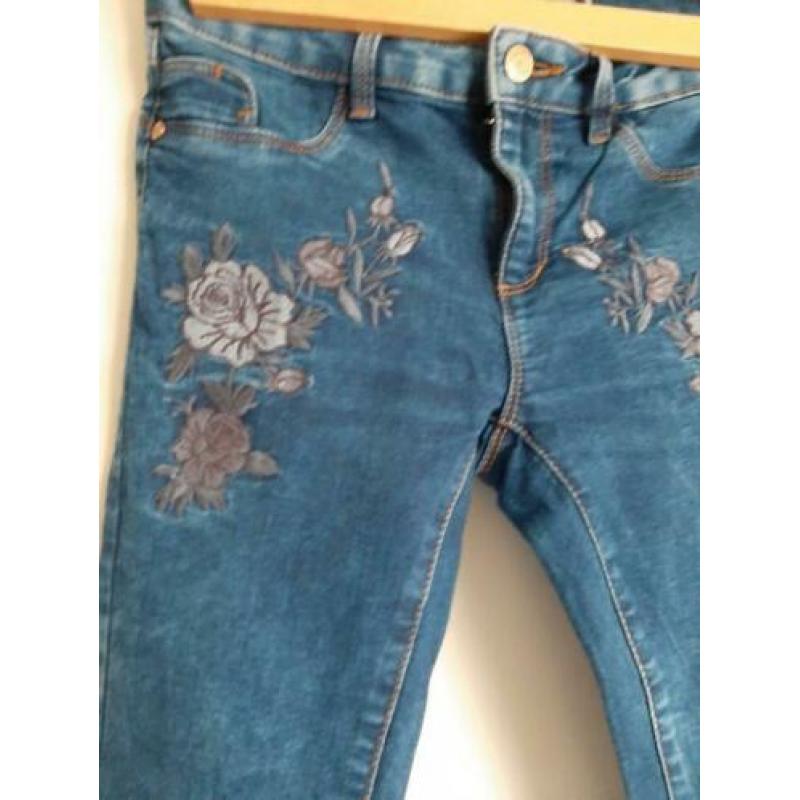 Skinny Jeans bloemen maat 34