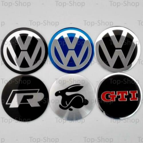 Volkswagen VW GTI R 56mm Naafstickers Voor Naafdoppen Of Naa